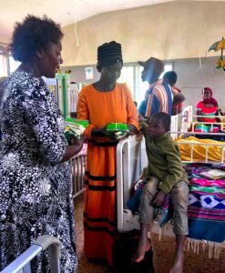 Director encouraging the patients